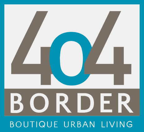 A graphic with the number 404 and the words Border Boutique Urban Living.